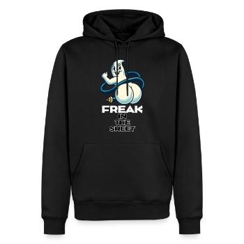 Freak sous la feuille drôle de conception fantôme - Sweat à capuche Premium bio Homme - noir - Devant - Nico (187cm)