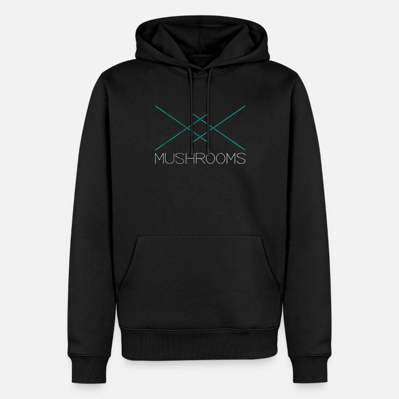 Mushrooms - Männer Premium Bio Hoodie - Schwarz