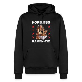 Dragon Ramen Nouilles Chibi Asia Noodle Soup Anime - Sweat à capuche Premium bio Homme - noir - Devant - Nico (187cm)
