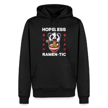 Panda Ramen Nouilles Chibi Asia Soupe de nouilles Anime - Sweat à capuche Premium bio Homme - noir - Devant - Nico (187cm)