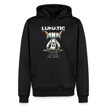 Lunatique sous feuille drôle Ghost Design - Sweat à capuche Premium bio Homme - noir - Devant - Nico (187cm)
