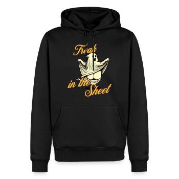 Freak dans la feuille drôle de conception fantôme - Sweat à capuche Premium bio Homme - noir - Devant - Nico (187cm)