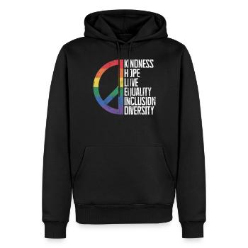 Gleichheit LGBTQ Rainbow Flag LGBTQ Stolz - Männer Premium Bio Hoodie - Schwarz - Vorne - Nico (187cm)