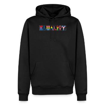 Gleichheit LGBTQ Rainbow Flag LGBTQ Stolz - Männer Premium Bio Hoodie - Schwarz - Vorne - Nico (187cm)
