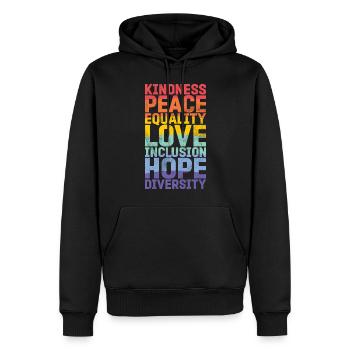 Gleichheit LGBTQ Rainbow Flag LGBTQ Stolz - Männer Premium Bio Hoodie - Schwarz - Vorne - Nico (187cm)