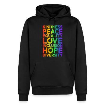 Gleichheit LGBTQ Rainbow Flag LGBTQ Stolz - Männer Premium Bio Hoodie - Schwarz - Vorne - Nico (187cm)