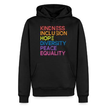 Gleichheit LGBTQ Rainbow Flag LGBTQ Stolz - Männer Premium Bio Hoodie - Schwarz - Vorne - Nico (187cm)