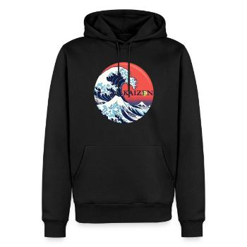 Hiragana Katakana Kaizen-methode Kaizen - Männer Premium Bio Hoodie - Schwarz - Vorne - Nico (187cm)