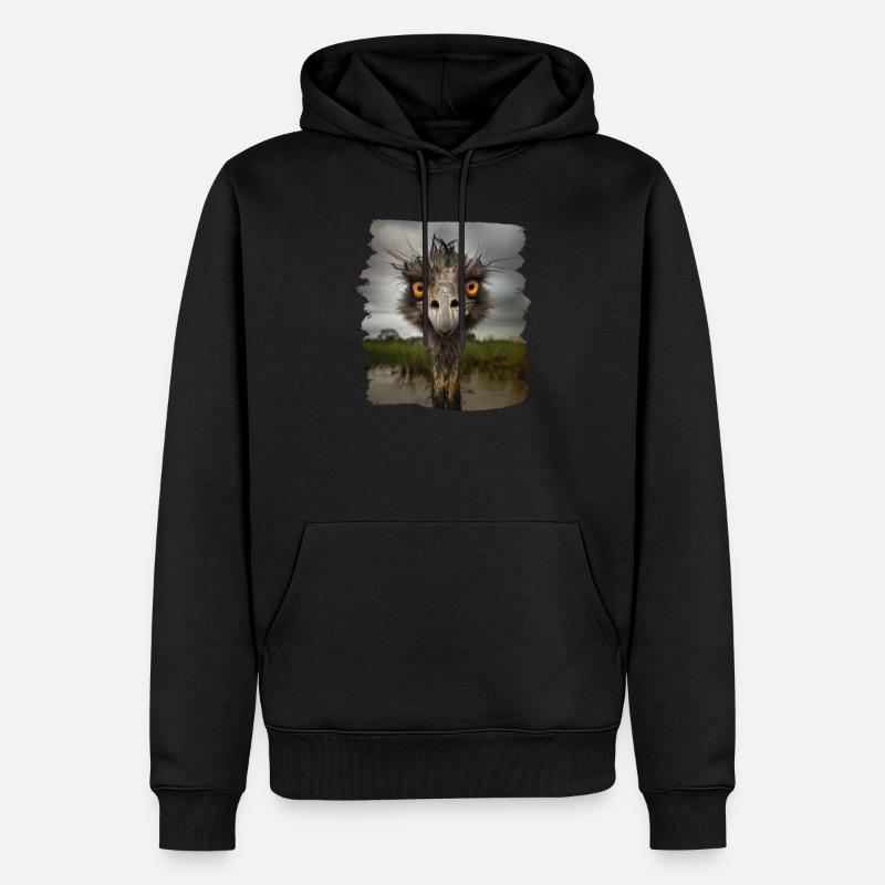 Emus Emu - Männer Premium Bio Hoodie - Schwarz