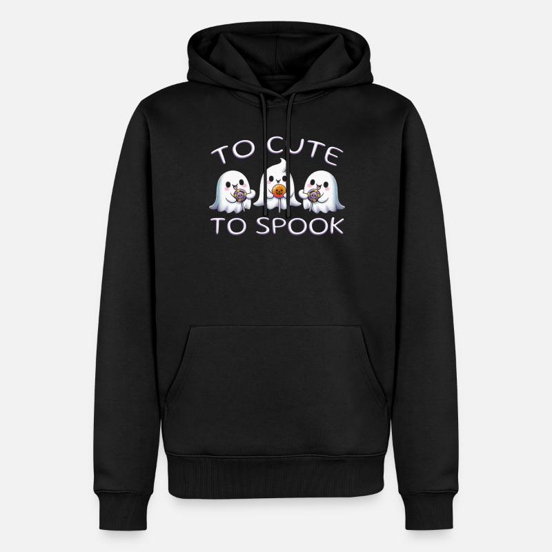 Trop mignon pour effrayer - Sweat à capuche Premium bio Homme - noir