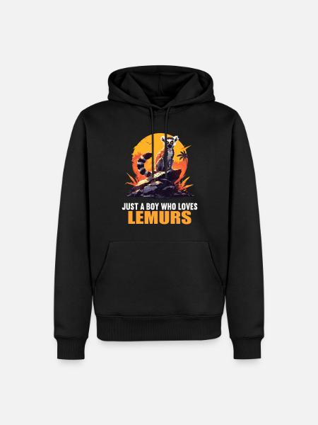 Lemuren Lemurs Lemur - Men’s Premium Organic Hoodie - black