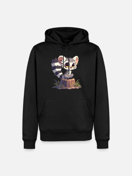 Lemuren Lemurs Lemur - Men’s Premium Organic Hoodie - black