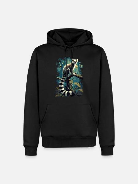 Lemuren Lemurs Lemur - Men’s Premium Organic Hoodie - black