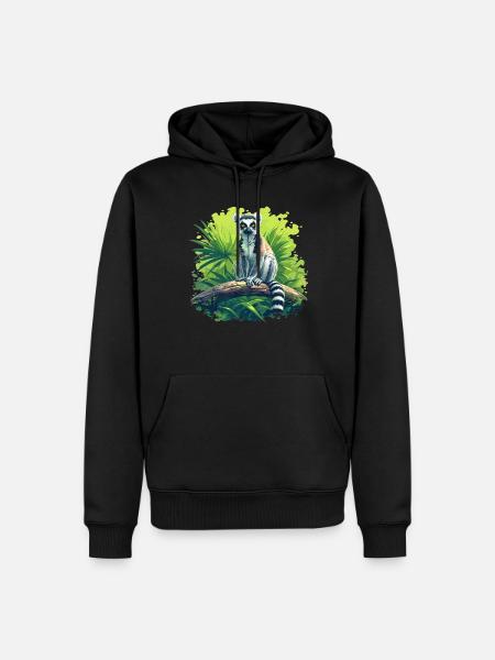 Lemuren Lemurs Lemur - Men’s Premium Organic Hoodie - black