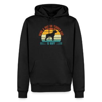 Boston Terrier Gifts - Männer Premium Bio Hoodie - Schwarz - Vorne - Nico (187cm)