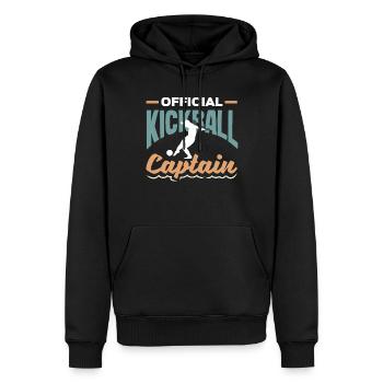 Légende du joueur de kickball - Sweat à capuche Premium bio Homme - noir - Devant - Nico (187cm)