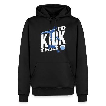Légende du joueur de kickball - Sweat à capuche Premium bio Homme - noir - Devant - Nico (187cm)