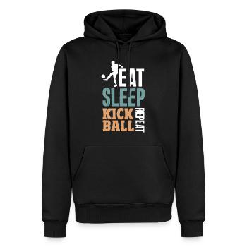 Légende du joueur de kickball - Sweat à capuche Premium bio Homme - noir - Devant - Nico (187cm)