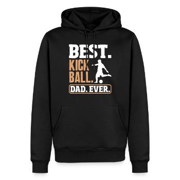 Légende du joueur de kickball - Sweat à capuche Premium bio Homme - noir - Devant - Nico (187cm)