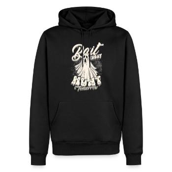 Appât fantôme aujourd’hui Chasse demain - Sweat à capuche Premium bio Homme - noir - Devant - Nico (187cm)