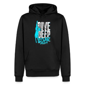 Taucher Sporttauchen Tauchen Dive Deep Soar High - Männer Premium Bio Hoodie - Schwarz - Vorne - Nico (187cm)