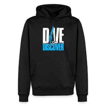 Taucher Sporttauchen Tauchen Dive To Discover - Männer Premium Bio Hoodie - Schwarz - Vorne - Nico (187cm)