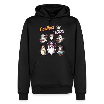 Drôle fantôme collection Vintage Retro Design - Sweat à capuche Premium bio Homme - noir - Devant - Nico (187cm)