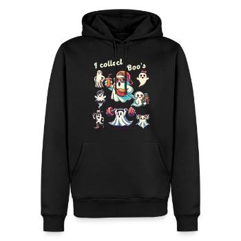 Drôle fantôme collection Vintage Retro Design - Sweat à capuche Premium bio Homme - noir - Devant - Nico (187cm)