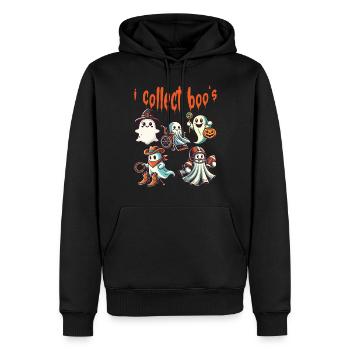 I Collect Boos Lustiger Gespenster Sammler - Männer Premium Bio Hoodie - Schwarz - Vorne - Nico (187cm)