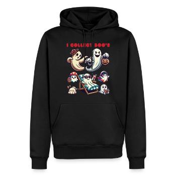 Drôle fantôme collection Vintage Retro Design - Sweat à capuche Premium bio Homme - noir - Devant - Nico (187cm)