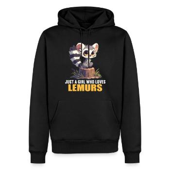 Lémuren Lémuriens Lémurien - Sweat à capuche Premium bio Homme - noir - Devant - Nico (187cm)