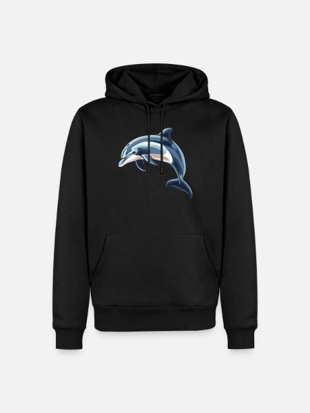 Dolphin Dolphins Dolphin - Men’s Premium Organic Hoodie - black