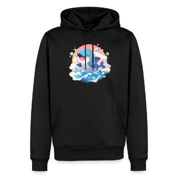 Dauphin Dauphins Dauphin - Sweat à capuche Premium bio Homme - noir - Devant - Nico (187cm)