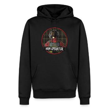 Stolzer Amateurfunk-betreiber - Männer Premium Bio Hoodie - Schwarz - Vorne - Nico (187cm)