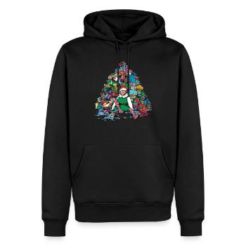Elfes Noël laid Noël Noël Père Noël - Sweat à capuche Premium bio Homme - noir - Devant - Nico (187cm)