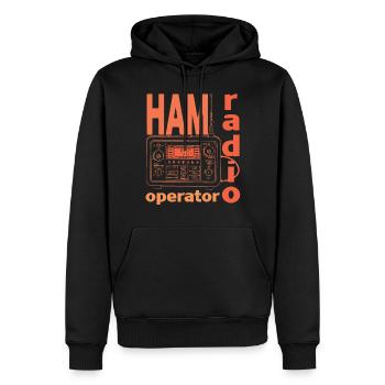 Stolzer Amateurfunk-betreiber - Männer Premium Bio Hoodie - Schwarz - Vorne - Nico (187cm)