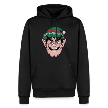 Elfes Noël laid Noël Noël Père Noël - Sweat à capuche Premium bio Homme - noir - Devant - Nico (187cm)