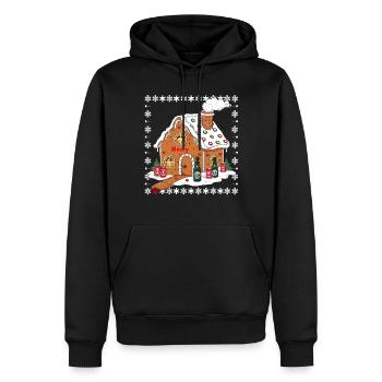 Bier Weihnachten Ugly Christmas Xmas Saufen Trinke - Männer Premium Bio Hoodie - Schwarz - Vorne - Nico (187cm)
