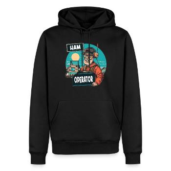 Stolzer Amateurfunk-betreiber - Männer Premium Bio Hoodie - Schwarz - Vorne - Nico (187cm)
