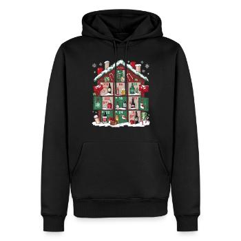 Bier Weihnachten Ugly Christmas Xmas Saufen Trinke - Männer Premium Bio Hoodie - Schwarz - Vorne - Nico (187cm)