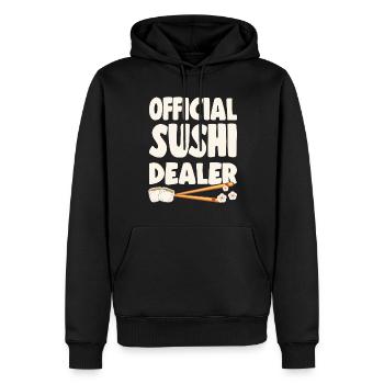 Sushi Lover Official Sushi Dealer Sushi - Männer Premium Bio Hoodie - Schwarz - Vorne - Nico (187cm)