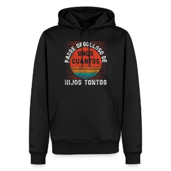 Spanischer Vater Zweisprachiger Latino Vatertag - Männer Premium Bio Hoodie - Schwarz - Vorne - Nico (187cm)