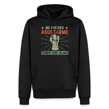 Spanischer Vater Zweisprachiger Latino Vatertag - Männer Premium Bio Hoodie - Schwarz - Vorne - Nico (187cm)