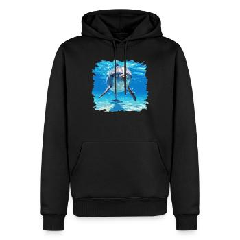 Dauphin Dauphins Dauphin - Sweat à capuche Premium bio Homme - noir - Devant - Nico (187cm)
