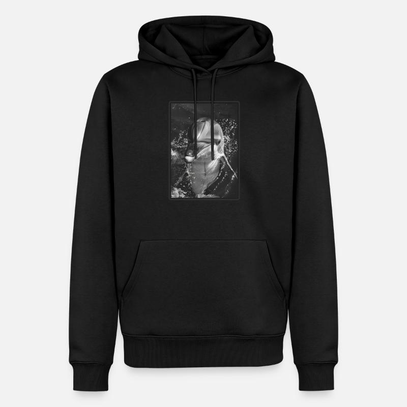 Dauphin Dauphins Dauphin - Sweat à capuche Premium bio Homme - noir