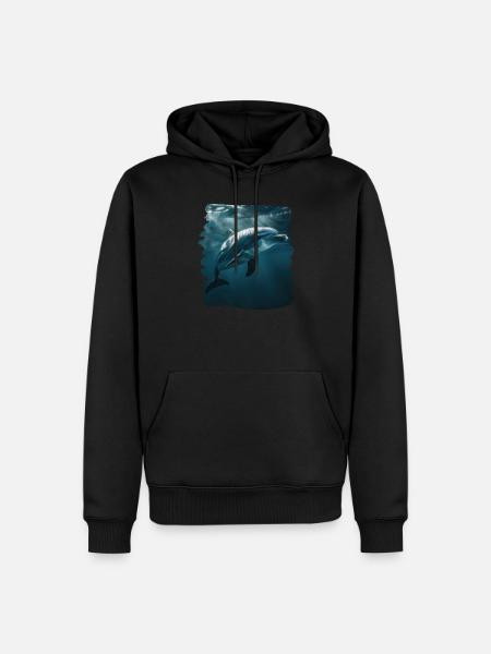 Dolphin Dolphins Dolphin - Men’s Premium Organic Hoodie - black