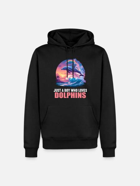 Dolphin Dolphins Dolphin - Men’s Premium Organic Hoodie - black