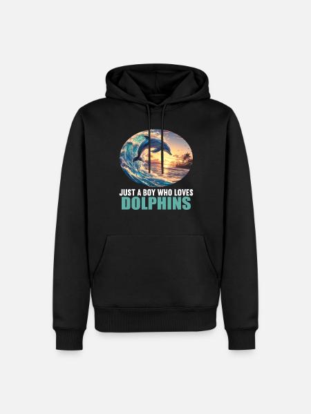 Dolphin Dolphins Dolphin - Men’s Premium Organic Hoodie - black