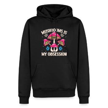 Mushroom Foraging Hunter Mushrooms Is My Obsession - Männer Premium Bio Hoodie - Schwarz - Vorne - Nico (187cm)
