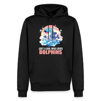 Dauphin Dauphins Dauphin - Sweat à capuche Premium bio Homme - noir - Devant - Nico (187cm)